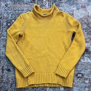 JCrew Always Rolled Neck Sweater Mustard Cotton Blend